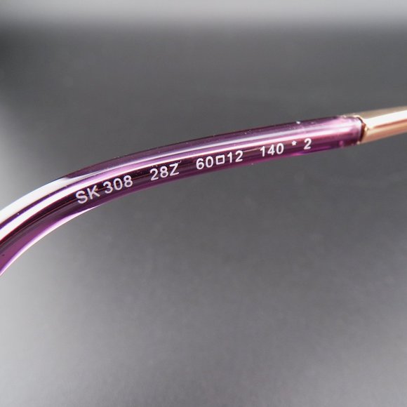 Swarovski 60MM Crystal Embellished Brow Bar Aviator Shades, Violet Unique SK0308 main image 14